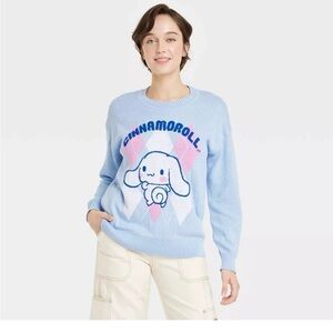 Women's Sanrio Cinnamoroll Graphic Sweater - Blue - Size S